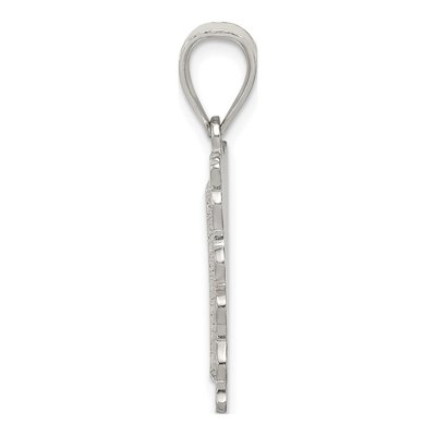 Sterling Silver Letter T Pendant – view 3
