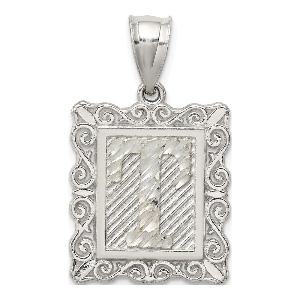 Sterling Silver Letter T Pendant