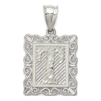 Sterling Silver Letter T Pendant