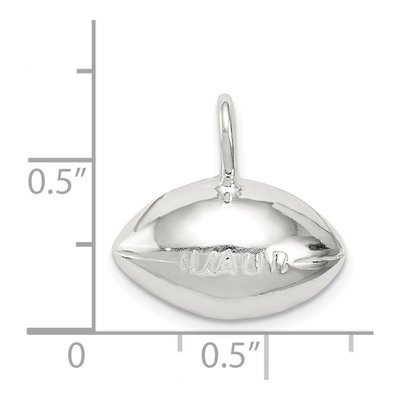 Sterling Silver Football Pendant – view 5