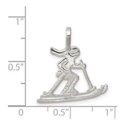 Sterling Silver Skier Pendant – view 4