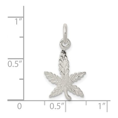 Sterling Silver Leaf Pendant – view 4