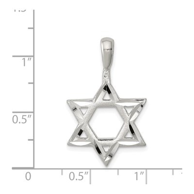 Sterling Silver Star of David Pendant – view 4