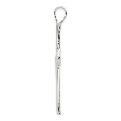 Sterling Silver Textured Cross Pendant – view 3