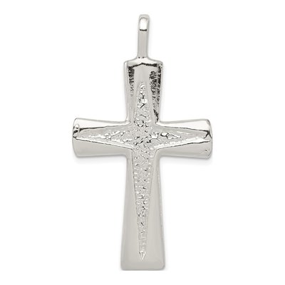 Sterling Silver Textured Cross Pendant
