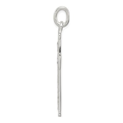 Sterling Silver Diamond-Cut Cross Pendant – view 3