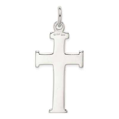Sterling Silver Diamond-Cut Cross Pendant – view 5