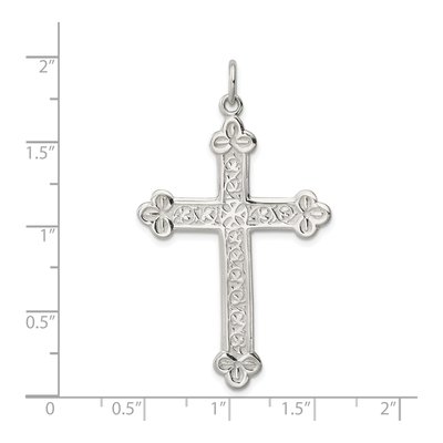 Sterling Silver Budded Cross Pendant – view 4