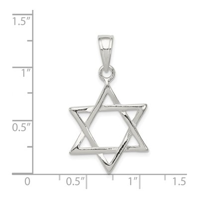 Sterling Silver Star of David Pendant – view 4