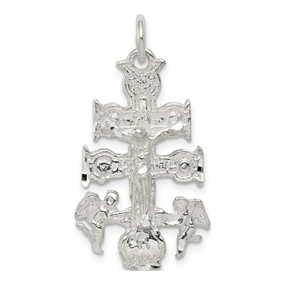 Sterling Silver Crucifix Cara Vaca Cross Pendant