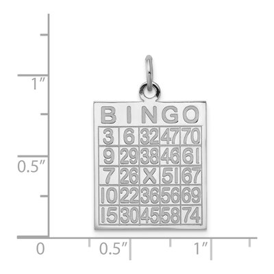 Sterling Silver Bingo Card Pendant – view 4