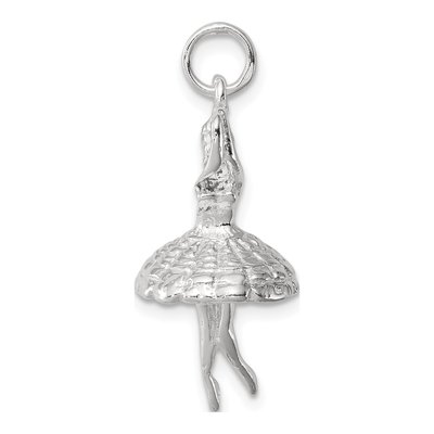Sterling Silver 3D Ballerina Pendant – view 3