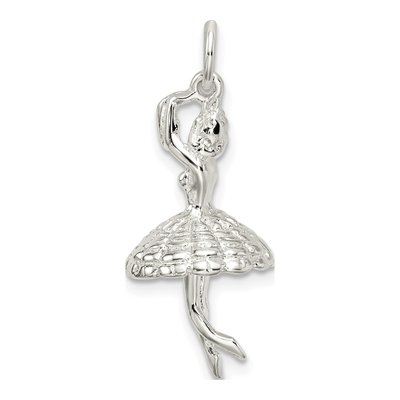 Sterling Silver 3D Ballerina Pendant – view 4