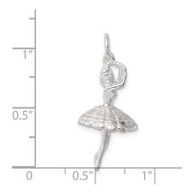 Sterling Silver 3D Ballerina Pendant – view 5