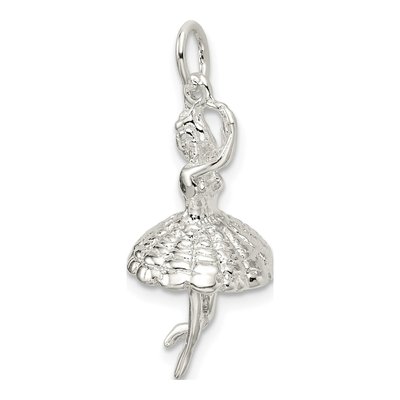 Sterling Silver 3D Ballerina Pendant – view 6