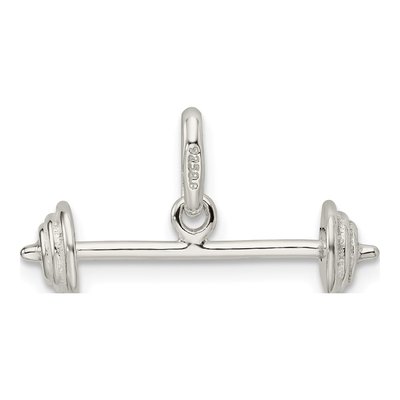 Sterling Silver Barbell Charm – view 4
