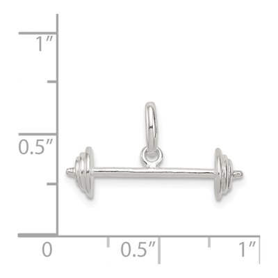 Sterling Silver Barbell Charm – view 5