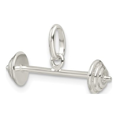Sterling Silver Barbell Charm – view 6