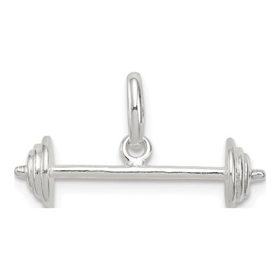 Sterling Silver Barbell Charm