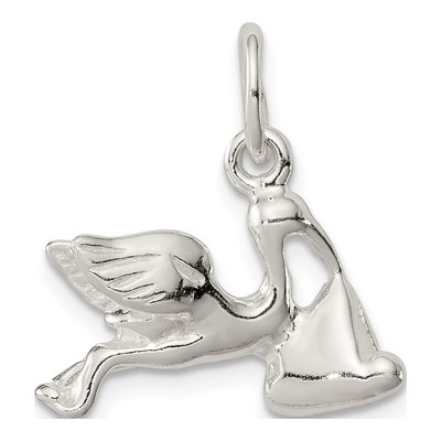 Sterling Silver Stork Pendant