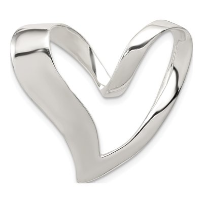 Sterling Silver Heart Slide Pendant