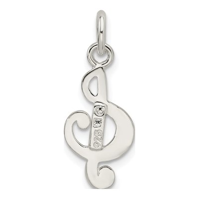 Sterling Silver Treble Clef Charm – view 4