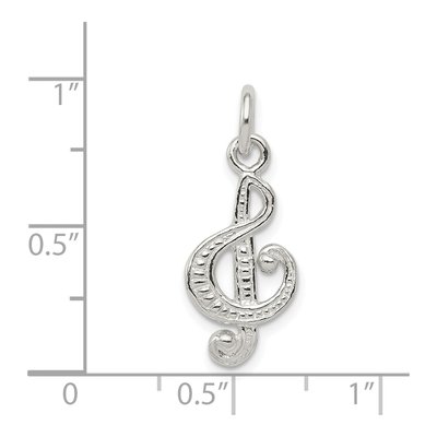 Sterling Silver Treble Clef Charm – view 5