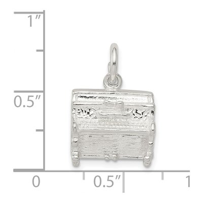 Sterling Silver 3-D Piano Pendant – view 4