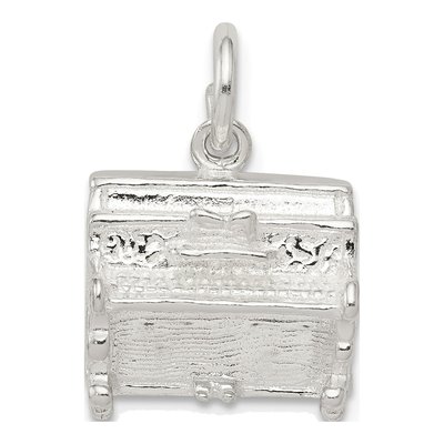Sterling Silver 3-D Piano Pendant