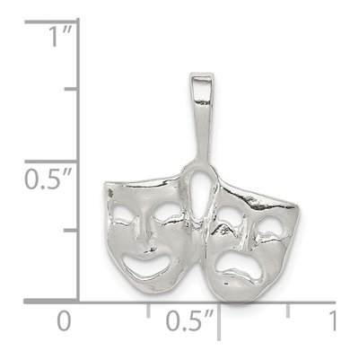 Sterling Silver Comedy Tragedy Pendant – view 5