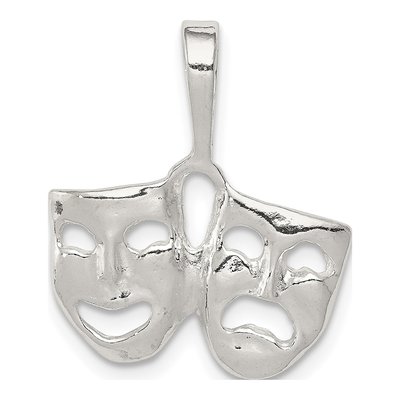 Sterling Silver Comedy Tragedy Pendant