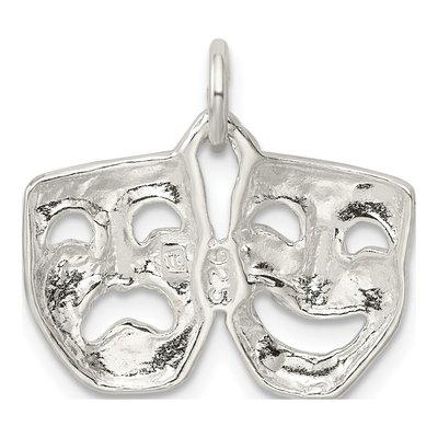 Sterling Silver Comedy Tragedy Pendant – view 4