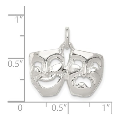 Sterling Silver Comedy Tragedy Pendant – view 5