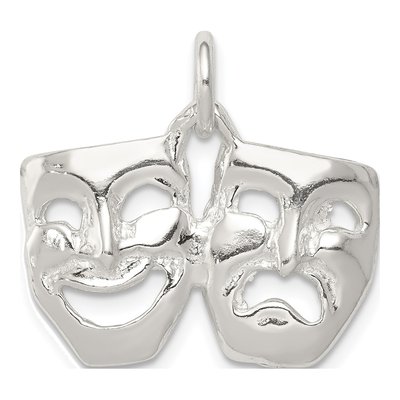 Sterling Silver Comedy Tragedy Pendant
