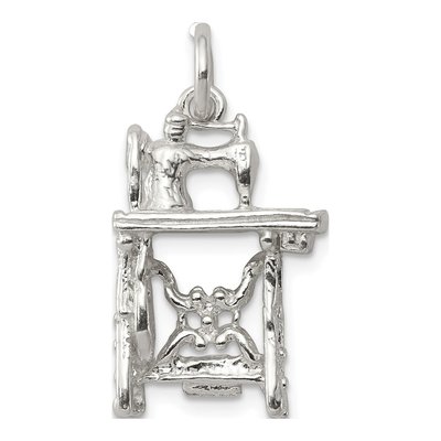 Sterling Silver Sewing Machine Pendant