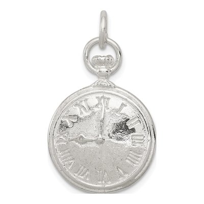 Sterling Silver Clock Charm