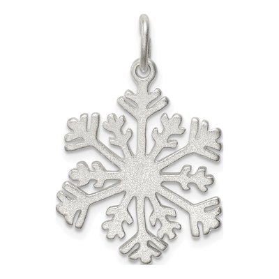 Sterling Silver Diamond-Cut Snowflake Charm – view 5