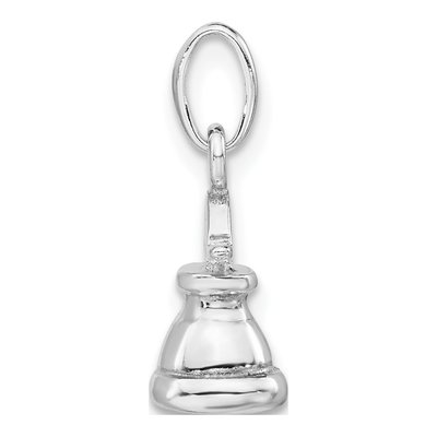 Sterling Silver 3-D Liberty Bell Charm – view 2