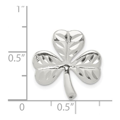 Sterling Silver Shamrock Slide Pendant – view 4