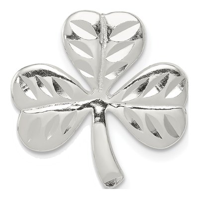 Sterling Silver Shamrock Slide Pendant