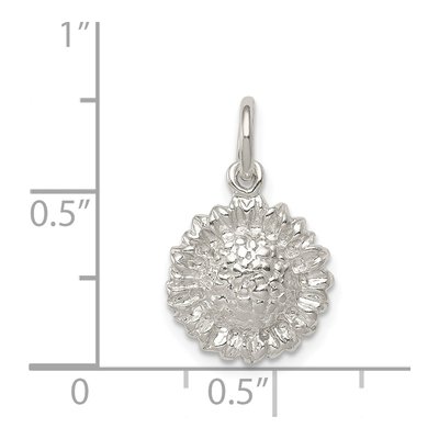 Sterling Silver Sunflower Pendant – view 4