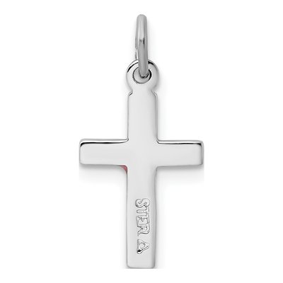 Sterling Silver Kids' Enameled Cross Charm – view 4