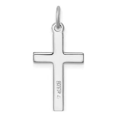 Sterling Silver Heart Cross Charm – view 5