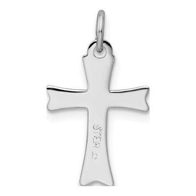 Sterling Silver Black Enamel Cross Pendant – view 4