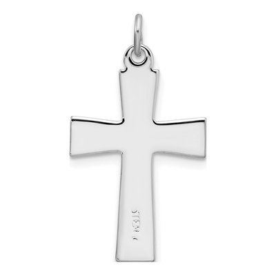 Sterling Silver Enamel Cross Charm – view 4