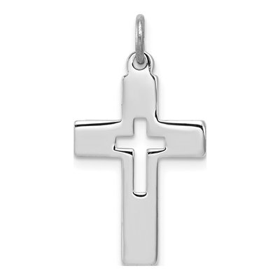 Sterling Silver Cut-Out Cross Charm