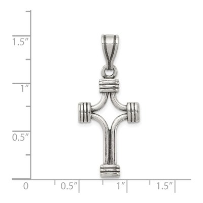 Sterling Silver Antiqued 3-D Cross Pendant – view 4
