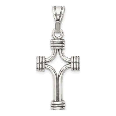 Sterling Silver Antiqued 3-D Cross Pendant – view 5