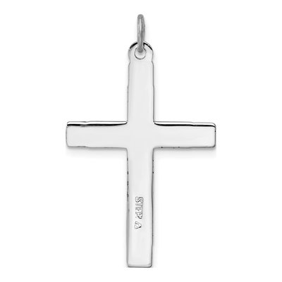 Sterling Silver CZ Enamel Cross Pendant – view 5