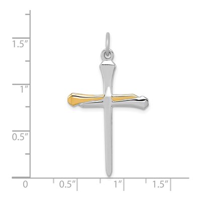 Sterling Silver Nail Cross Pendant – view 5